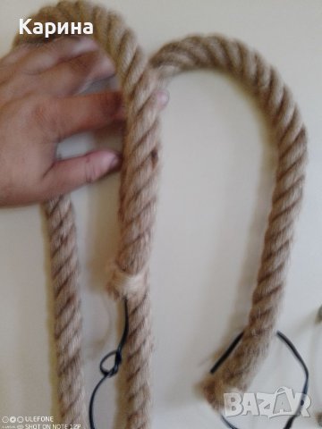 Дебело въже с вплетен кабел, снимка 4 - Лампи за таван - 37681004
