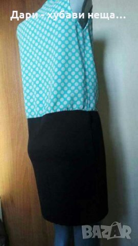 Нова рокля в синьо, бяло и черно👗🍀S,M👗🍀арт.1111, снимка 3 - Рокли - 32959070