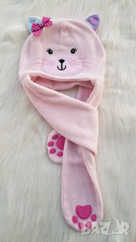 Бебешка шапка шалче 2в1  размер 6-12 месеца 