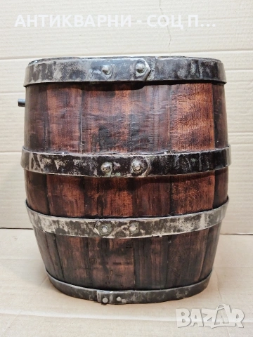 Старинна Ръчно Изработена Дървена Бъклица За Вода, Дървен Бъкел За Вода / НОМЕР 695. , снимка 5 - Антикварни и старинни предмети - 53486247