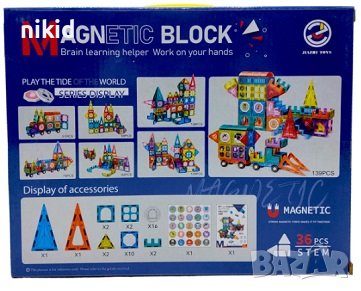 36 части Образователен и креативен магнитен конструктор, снимка 3 - Конструктори - 44116711