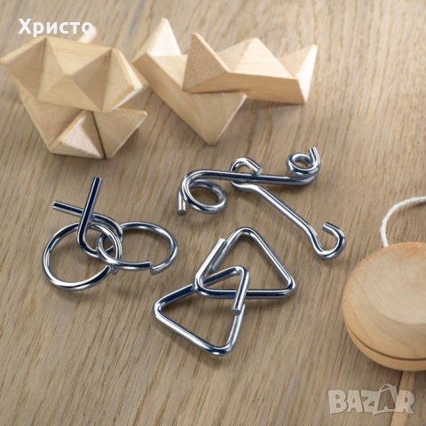 игра логическа пъзел метална 3 бр в памучно чувалче, снимка 2 - Образователни игри - 35032428