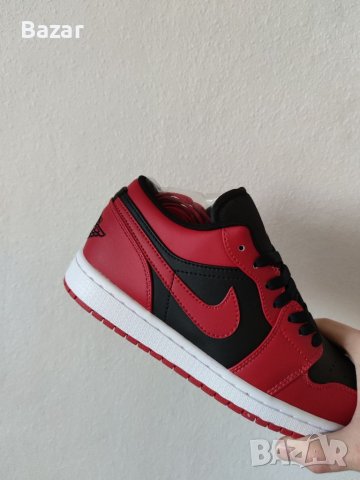 Nike Air Jordan 1 Low Reverse Bred Red Нови Мъжки Обувки Кецове Маратонки Размер 42 Номер Червени, снимка 11 - Маратонки - 39343854