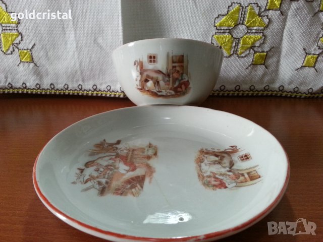 Стар български порцелан детски комплект , снимка 14 - Антикварни и старинни предмети - 40622023