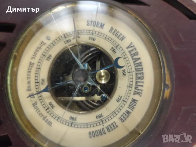стар барометър, снимка 2 - Антикварни и старинни предмети - 48804644