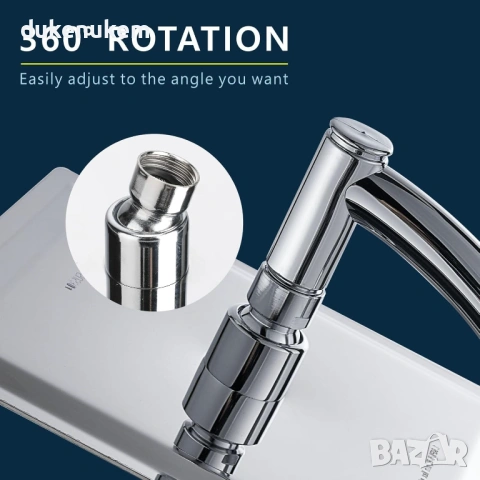 Душ глава тип дъжд с ръчна душ слушалка, с удължително рамо, 15см, снимка 5 - Душове - 53239956