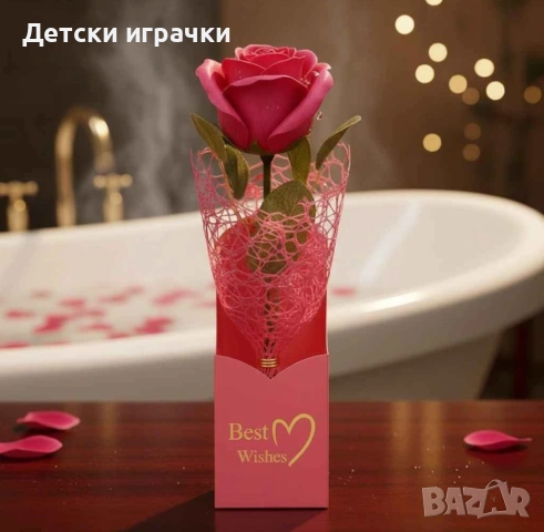 Роза изкуствено декоративно цвете в кутия, за подарък, за жена , снимка 2 - Други - 53091461