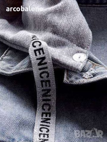 Дамско дънково яке с качулка и голям джоб, снимка 3 - Якета - 40672481