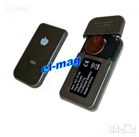 Джобна, електронна везна мини iPhone, 200g/0,01g, снимка 5 - Електронни везни - 27395725