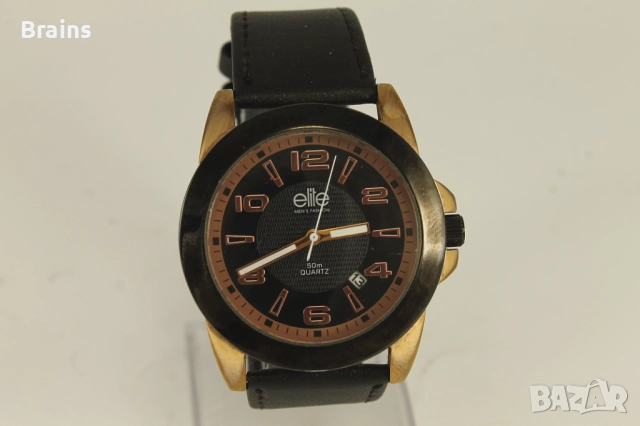 ELITE Мъжки Кварцов Часовник Розово Злато, снимка 2 - Мъжки - 51773096