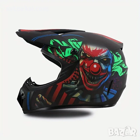 Каска Крос Мотор/Скутер/Бъги/Вело/АТВ -192-3, снимка 2 - Аксесоари и консумативи - 52099968