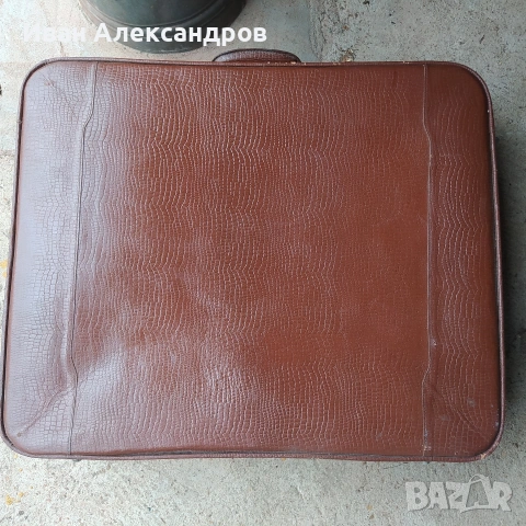 Ретро бг куфар ест.кожа, снимка 3 - Куфари - 53590802