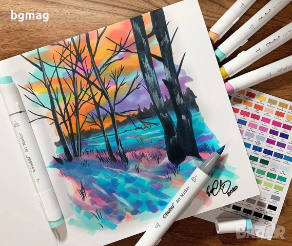 Ohuhu скицник 175x165mm,60 страници/30 листа-200g/m²-Твърди корици-Блок за рисуване, снимка 7 - Ученически пособия, канцеларски материали - 52187215