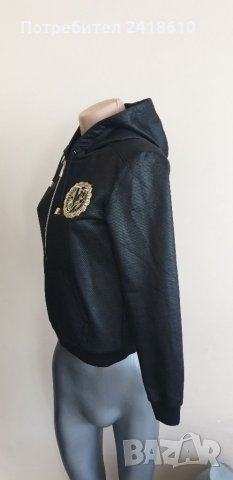 VERSACE Jeans Couture Womens Hoodie Size S /XS ОРИГИНАЛ! Дамски Суичер Тип Яке!, снимка 9 - Спортни екипи - 33116828