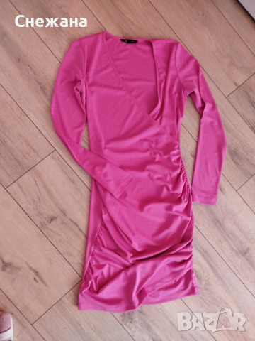 Дамска рокля циклама , снимка 3 - Рокли - 53585449