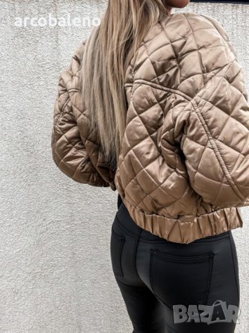 Дамско ватирано яке с къс цип, 3цвята, снимка 17 - Якета - 44119011