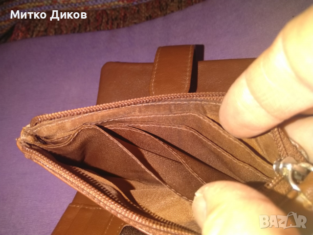 Кожен портфейл с два ципа 125х88мм, снимка 6 - Портфейли, портмонета - 36483148