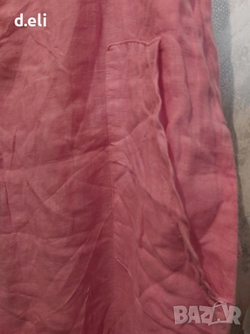 Puro Len 🇮🇹 Size XL. Нова ленена рокля, снимка 3 - Рокли - 51633039