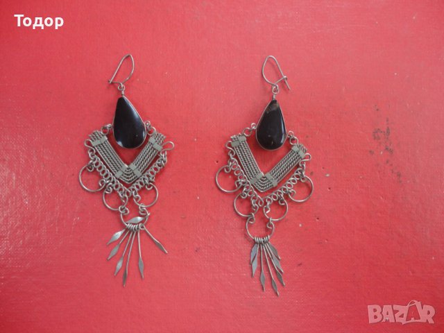 Страхотни обеци обици с камъни , снимка 3 - Обеци - 43208684