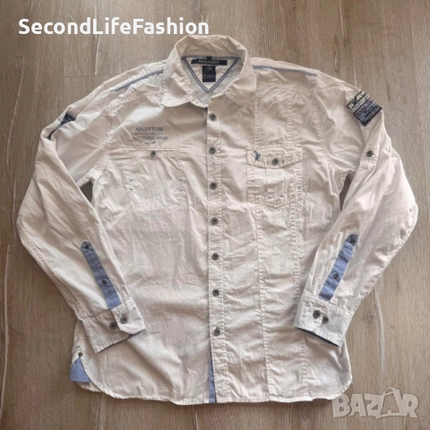 Мъжка риза Nangaparbat Himalaya Adventure Team с копчета размер L бяла