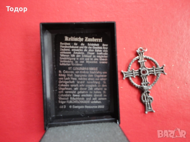 Страхотен кръст на Свети Колумби Кръст от калай , снимка 5 - Колиета, медальони, синджири - 52639691