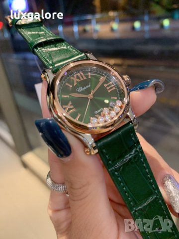 Дамски часовник Chopard Happy Sport Green с кварцов механизъм, снимка 3 - Дамски - 43522957