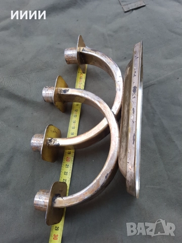 Посребрен свещник четворка, снимка 6 - Антикварни и старинни предмети - 52223154