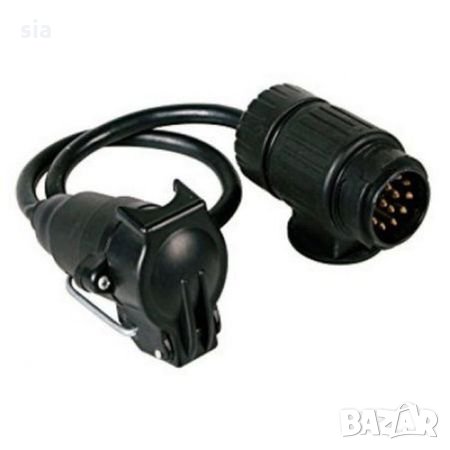 Преходник, Конектор, за букса за теглич, Адаптор за ремарке ,каравана от 13 "евро" към станд, снимка 3 - Аксесоари и консумативи - 28107670