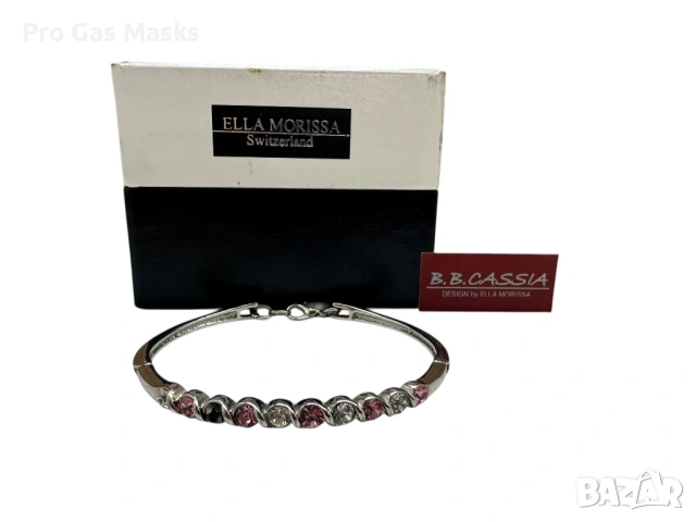 Ella Moriss гривна само за 15 евро pink round-cut faceted crystals.