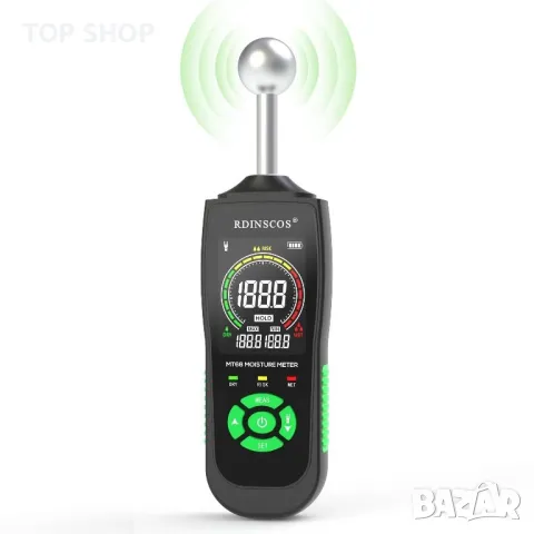 Професионален Влагомер RDINSCOS Стена/Зидария/дърво/мазилка/замазка/бетон/гипс