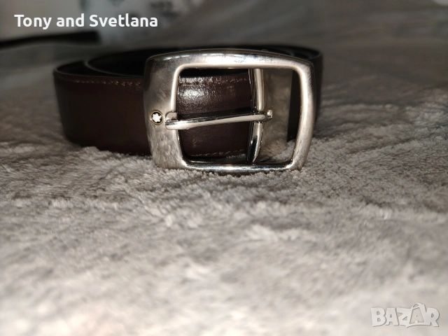 Кожен колан MONTBLANC. Оригинален чисто нов, с кутията и certificate guide. , снимка 3 - Колани - 53355960