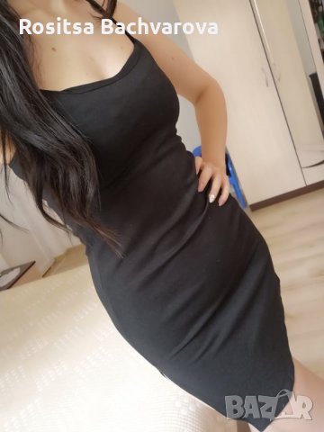 Черна секси рокличка, М размер, снимка 6 - Рокли - 28888289