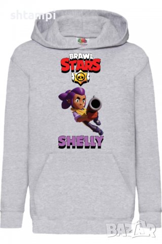 Детски Суитчър/Суитшърт Shelly 3,Brawl Stars,Игра,Подарък,Изненада,Забавление,Рожден Ден, снимка 2 - Детски анцузи и суичери - 38316008