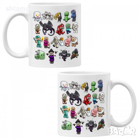Чаша Minecraft 8,Керамична Чаша, Кафе Чай, Игра,Изненада,Подарък,Повод,Празник,Рожден Ден, снимка 6 - Чаши - 38472957