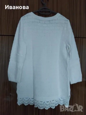 Снежнобяла блуза с дантела TOGETHER, снимка 7 - Блузи с дълъг ръкав и пуловери - 47651248