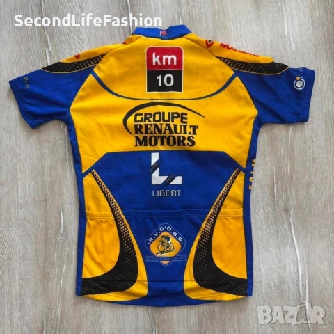 Винтидж вело тениска колоездачна фланелка Groupe Renault Motors размер M, снимка 4 - Спортни дрехи, екипи - 53278581