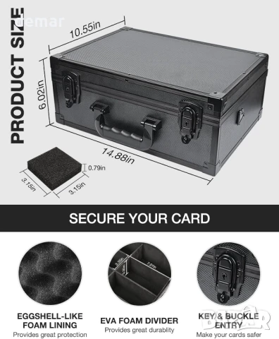 iDiskk Кутия за съхранение с горно зареждане - Заключващ се калъф за картички, снимка 4 - Други ценни предмети - 50916163