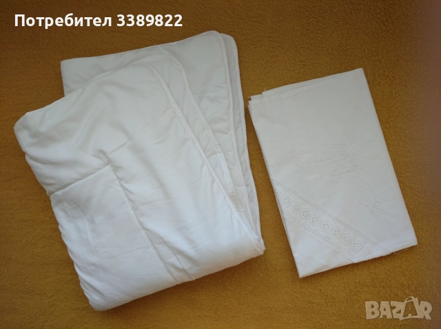 Бебешка олекотена завивка и горен калъф