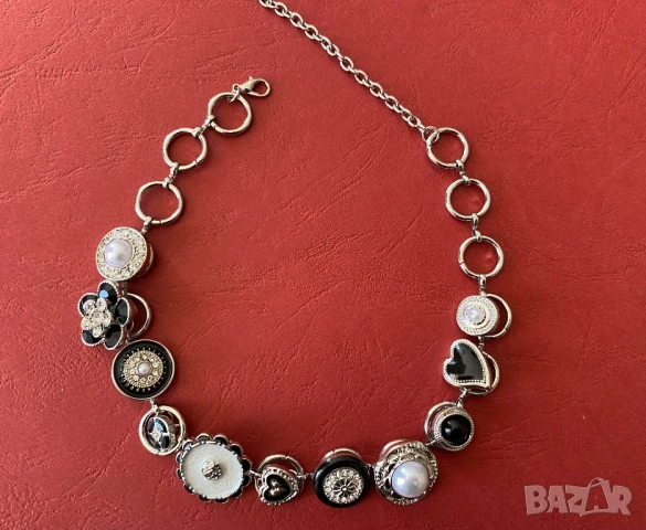 Чокър колие метално с орнаменти дължина - 32+10, снимка 9 - Колиета, медальони, синджири - 50713173