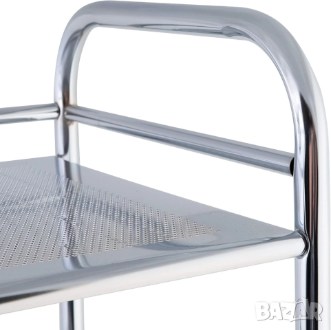 Axentia Patira 3-етажна Метална Количка с Колелца за Сервиране – Кухненска и Баня, 40×32×74 см!, снимка 4 - Други - 52858792