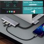 Saferell 9 in 2 USB C Hub, 2xHDMI 4K, 2xUSB 3.0, PD 100 W, Gbit LAN, Type C, четец за карти, снимка 5