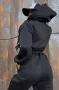 Дамски гащеризон с цип Back to black, снимка 1