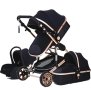 БЕЗПЛАТНА ДОСТАВКА Нова комбинирана бебешка количка 3в1, детска количка с три коша, снимка 8