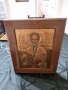 Уникална стара антикварна икона с меден обков , снимка 5