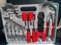 комплект куфар ръчни инструменти 100 части хром-ванадий, снимка 2