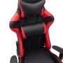 Ергономичен геймърски стол с функция за масаж и подложка за крака - червен, снимка 4