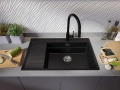 Черна гранитна кухненска мивка Сидни 780-60 Ergo Multilevel 780х500, снимка 5