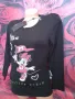 Philipp Plein Нова черна Детска блуза с Мини Маус  С, снимка 5