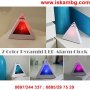 LED будилник и метеостанция с форма на пирамида светещ в 7 цвята, снимка 4