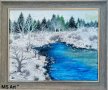 Зимна приказка " Маслена живопис , снимка 1 - Картини - 42774806